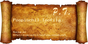 Pospischil Teofila névjegykártya
